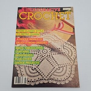 DECORATIVE CROCHET MAGAZINE #6 - NOV 1988- 29 Designs - Doilies, Tablecloths+